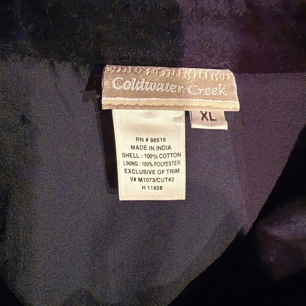 Vintage Turquoise Blue Patchwork Coat Coldwater C… - image 3